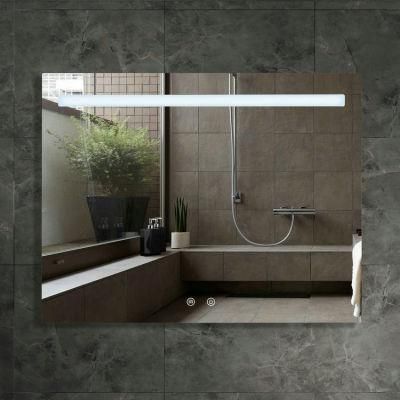 Rectangle Wall Mounted Hanging LED Bathroom Mirror with Touch Sensor Switch