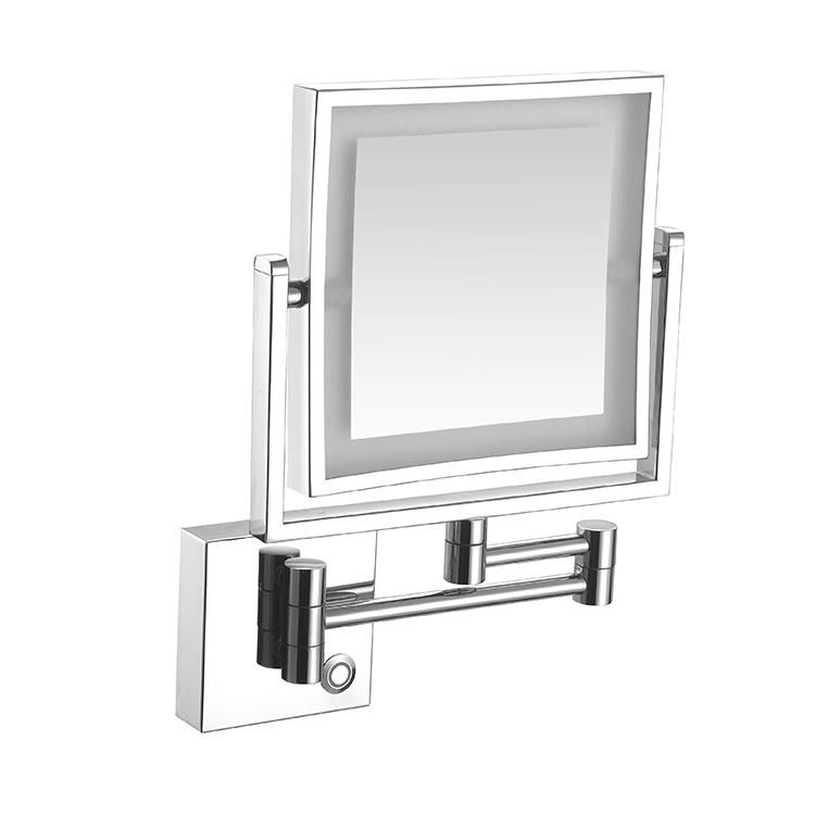 Kaiiy Chassis Touch 2face Extendable Bathroom Wall Mounted LED Make up Mirror for Bathroom