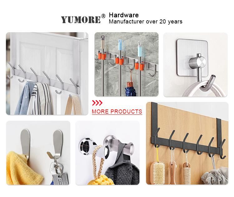 Modern Stainless Steel Hanging Clothes Metal Door Hook Rack