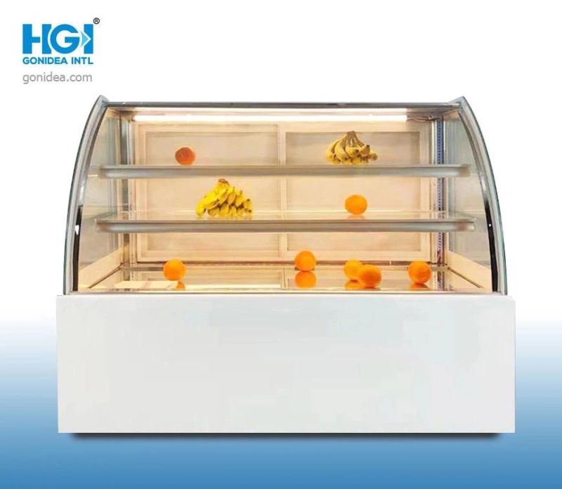 1.5m Display Cake Refrigerator Glass Door Bakery Display Cabinet Cake Showcase Hcs-15