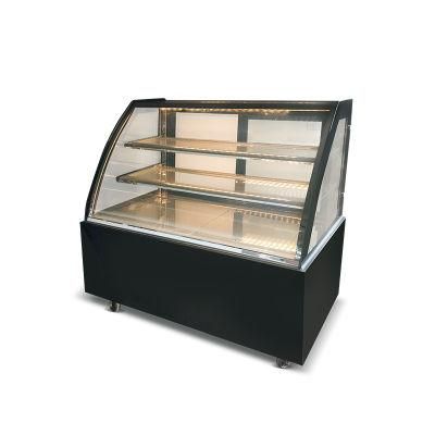 Curved Glass Marble Cake Cold Cabinet Counter