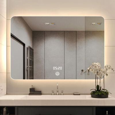 Customized Round Edge Anti-Fog LED Bathroom Mirror with Adjust Dimming Switch