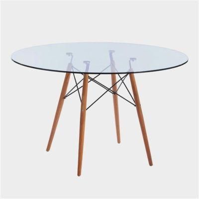 80cm Round Dining Room Small Round Glass Table for Coffee