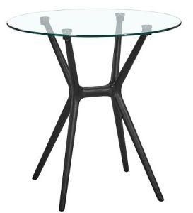 Tempered Glass Top with Black Color Powder Coating Legs at Low Price