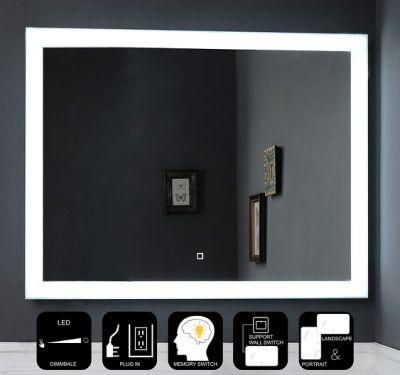 Home Hotel Bathroom Smart LED Bathroom Mirror Bathroom Backlit Illumnated Make up LED Mirror