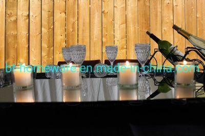 Wholesle 24 Hours 210ml 4oz Transparent Glass Jar Cup Candlestick for Dinner Wedding Home Decoration D70*H80mm
