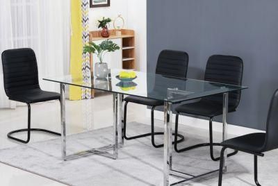 Luxury Rectangular Glass Top Dining Tables Modern