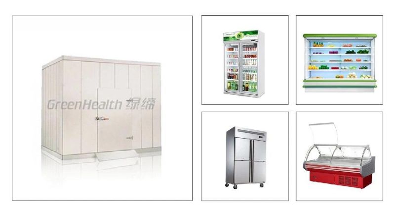 Green&Health 3 Doors Commercial Vertical Upright Glass Door Display Showcase Freezer