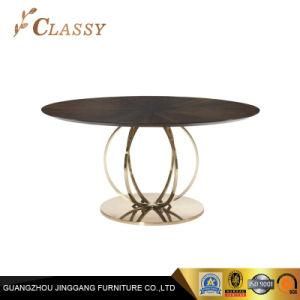 Wooden Glass Top Dining Tables for Home Restaurant