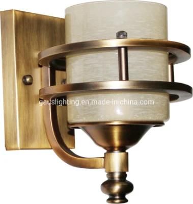 1 Light Wall Light, Antique Coppery Bronze Wall Sconces with E27 Bulb Holder, with Glass Shades