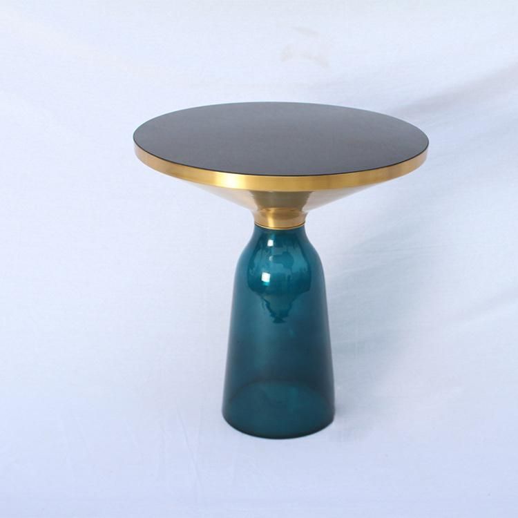 New Design Furniture Glass Titanium Tea Table