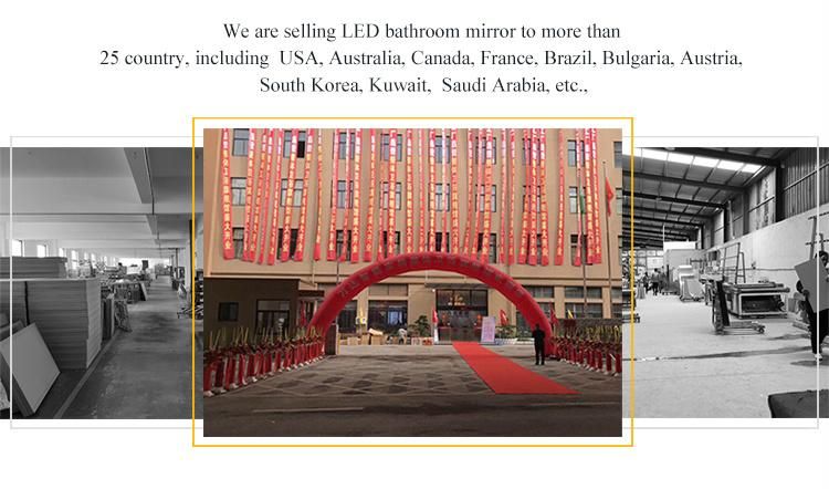 Dimmable LED Mirror Anti Fog Wholesale Luxury Home Decorative Smart Mirror Wholesale LED Bathroom Backlit Wall Glass Vanity Mirror