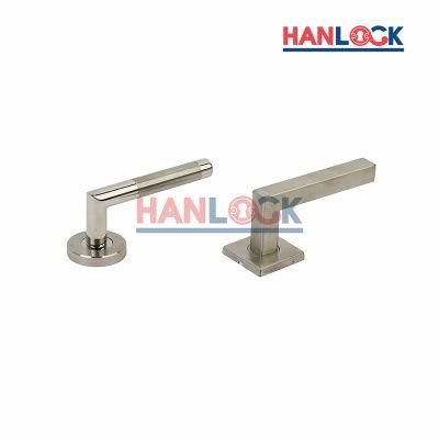 Hot Sale Silver Color Tempered Glass Bathroom Door Handle Lever