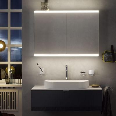 Wall Mounted Bathroom LED Aluminium Medicine Mirror Cabinet