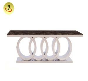 Stainless Steel Furniture Marble Dining Table Set Italian Marble Dining Table Extendable Dining Table