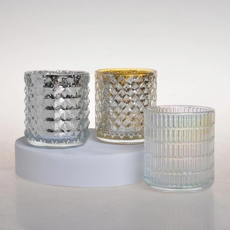 Wholesale Factory Price Customized Round Shape Empty Clear Glass Tea Light Holder for Candle