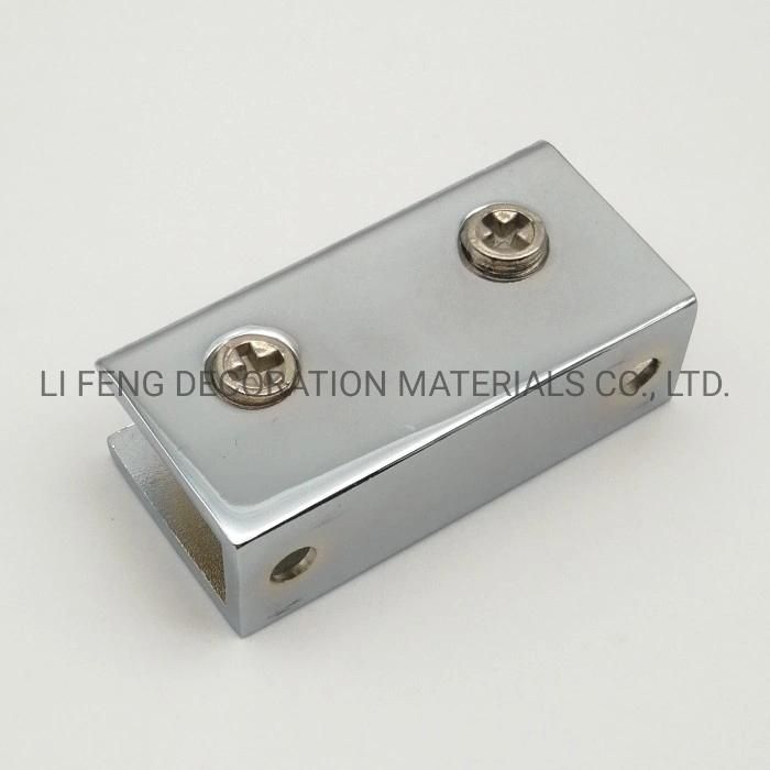 Zinc Alloy Rectangle Glass Fixed Clip