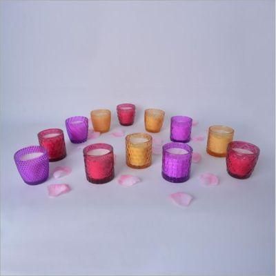 Home Decoration Glassware Any Color 300 Ml Glass Candle Holder