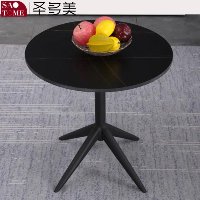 Modern Living Room Furniture Walnut Water Drop Shape Solid Wood Coffee Table