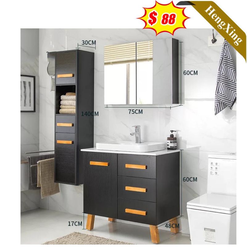 Wall Mounted Bathroom Vanity Cabinet with Hot Designs Metal Leg and Glass Mirror