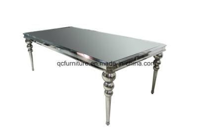New Deisgn Wedding Table Mirrored Glass Top Dining Table Top