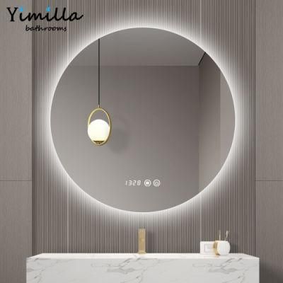Stepless Dimming Antifog Frameless Bath Smart Mirror Furniture LED Wall Mirror