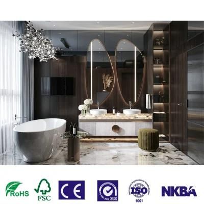 MDF MFC Solid Surface Bathroom Washstand Sink &amp; Cabinet Furniture Manufacture