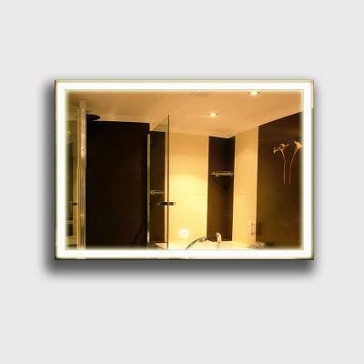 Hotel Toilet Large Screen Anti Steam Backlit LED Bathroom Mirror for Vanity