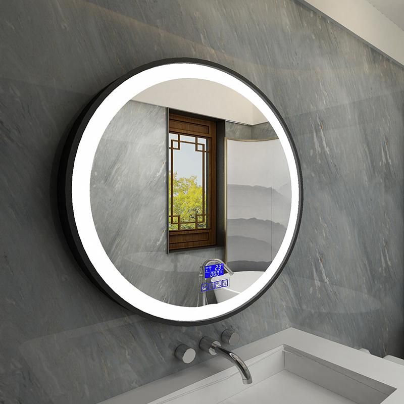Foshan Factory New Style Modern Design Bathroom Furniture Lighting Round LED Glass Mirror
