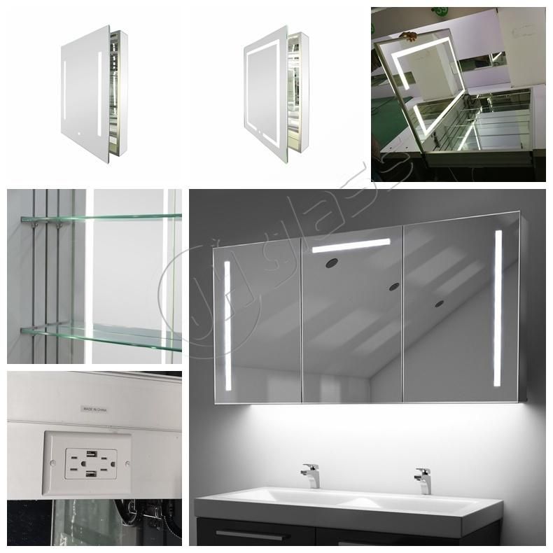 Modern Style Rectangular Mirror Bathroom Customized LED Backlit Defogger Smart Mirror