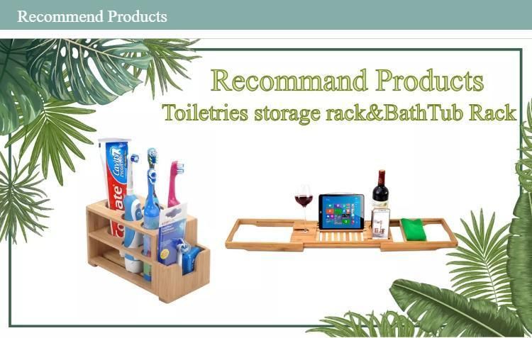 Bamboo and Wood Bath Tray with Bookcase Wine Glass Holder Folding Bamboo Bathroom Tray SPA Reading Tray Holder