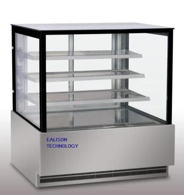 Portable Vertical Bakery Cake Glass Display Chiller Showcase