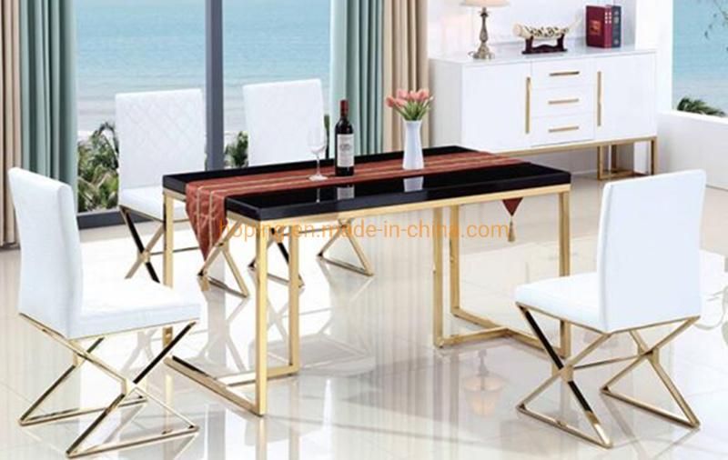 Wedding Chair Cake Table Modern Pearl White Four 6-Seat Marble Top Dining Table 1.2 M