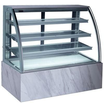 Cake Showcase with 3 Layers Glass Shelf, Pastry Showcase Cooler, Refrigerated Display Case for Store