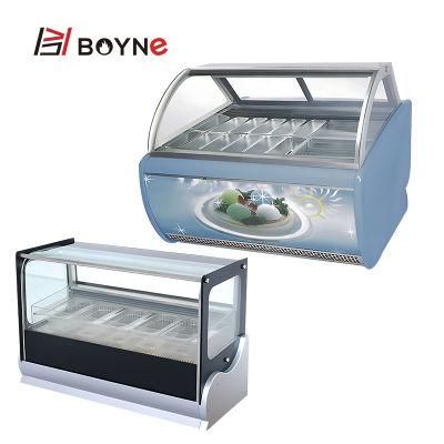 Milk Tea Material Storage Chiller Ice Cream Display Cabinet