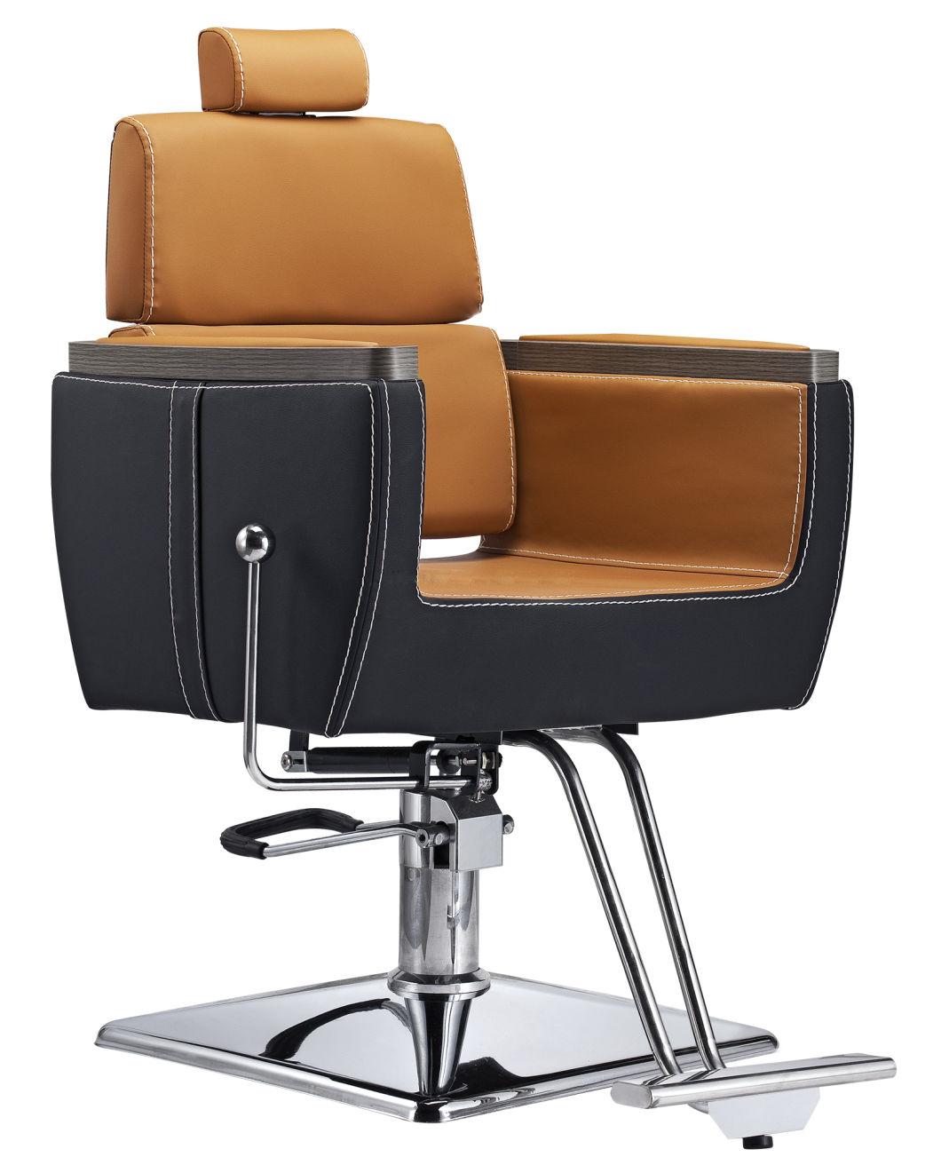 Hl-1185 Salon Barber Chair for Man or Woman with Stainless Steel Armrest and Aluminum Pedal