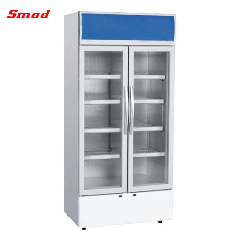 328L Supermarket Single Glass Door Beverage Display Upright Display Showcase