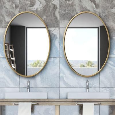 Customized Household Decorative Make-up Stainless Steel Framed Mirror for Bedroom Bathroom Entryway