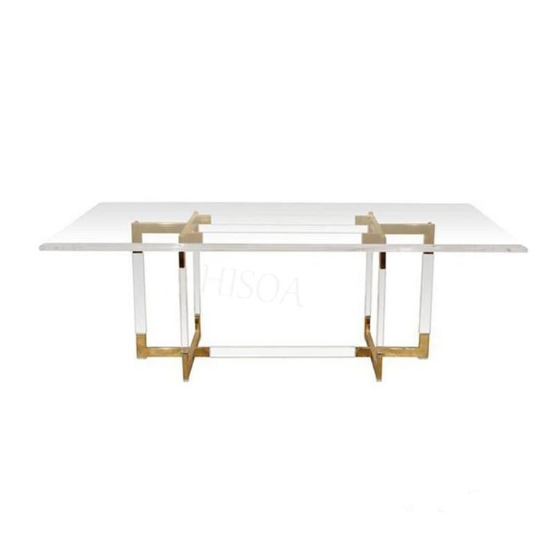 Acrylic Detachable Coffee Table Plexiglass Dining Table Hotel Crystal Glass Dining Car Acrylic Table