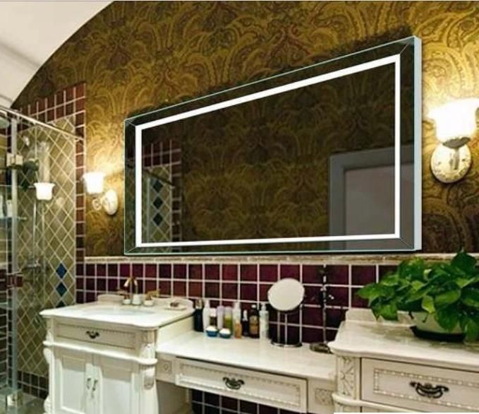 Modern European Style Luxury Bathroom Furniture Smart LED Glass Mirror with Frame