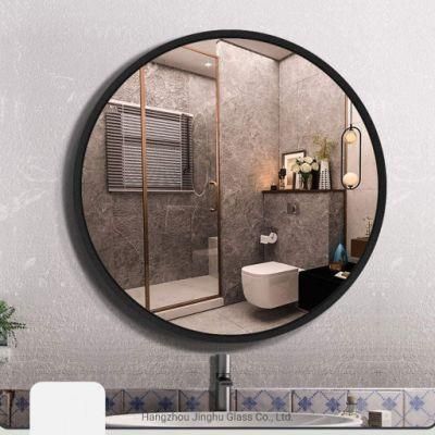 Modern Style Round Mirror Round Wall Mounted Mirror Brushed Framed Mirror for Wall Decor/Bathroom