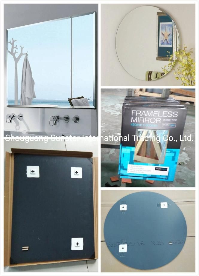 3mm 4mm Frameless Decorative Bathroom Wall Mirror Factory Price