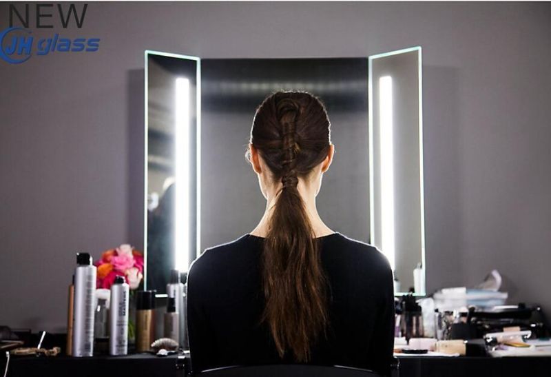 Three Pieces Spell Makeup Smart LED Illuminated Bathroom Mirror with Demister Touch Anti-Fog