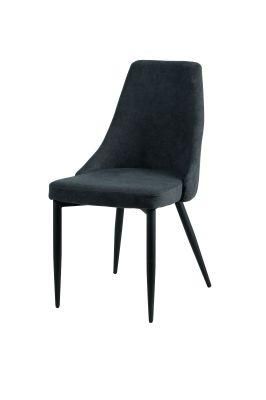 Wholesale Home Restaurant Office Furniture Upholstered Cheap Velvet Dining Chair with Metal Legs