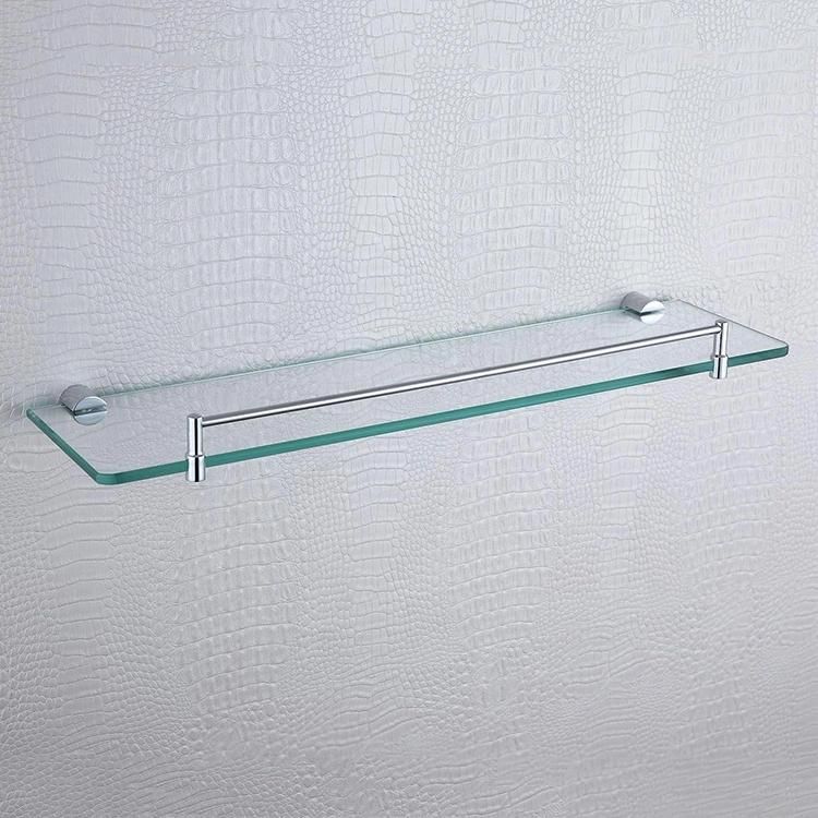 Bathroom Accessories Triangle Glass Shelf Rail Shower Corner Caddy