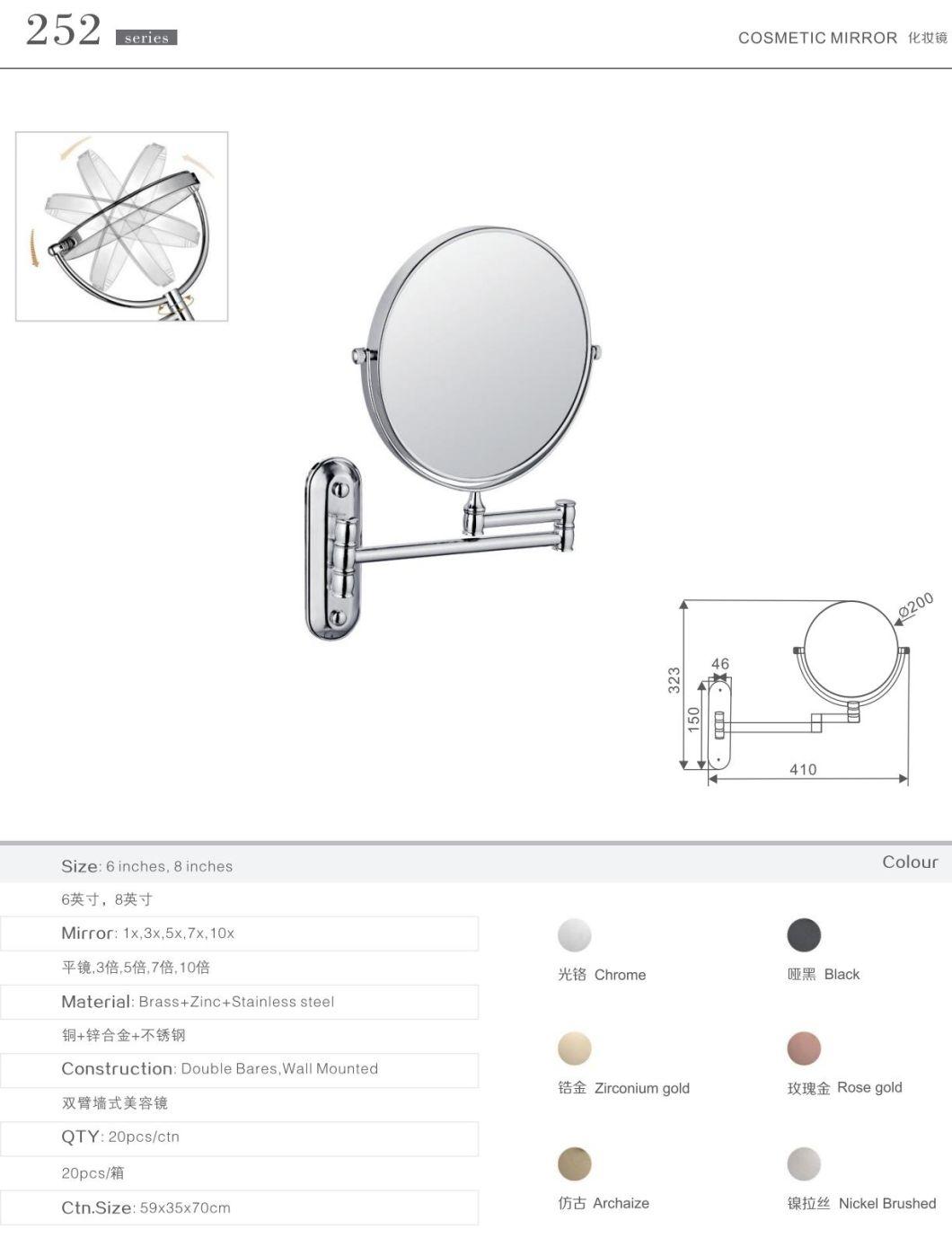 Kaiiy Double Side 360 Degree Adjustable Bathroom Round Mirror