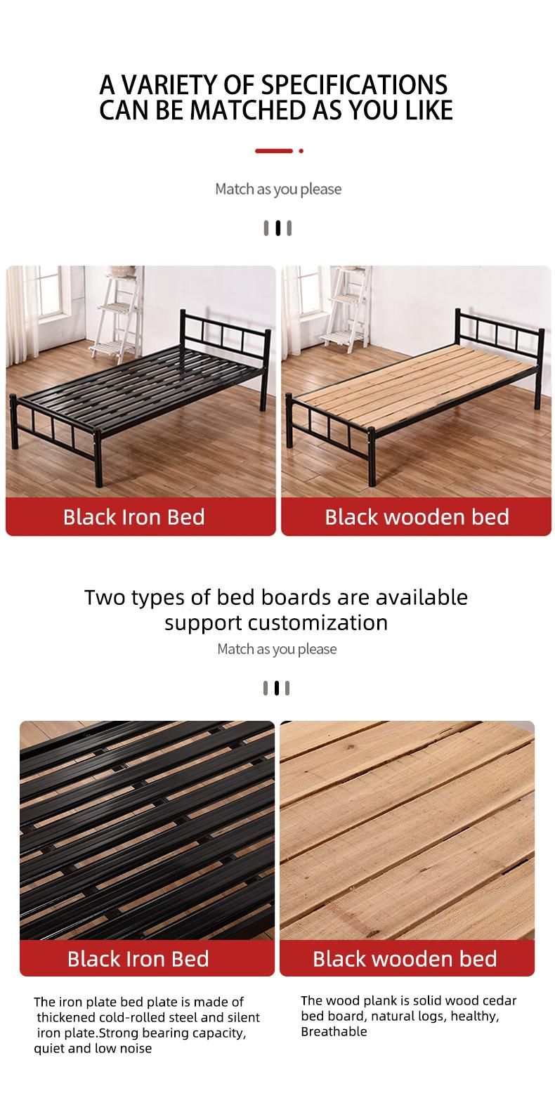 Fashion Metal Bed Furniture Wrought Iron Metal Bed Design for Bedroom-Apartment-Loft Supplier