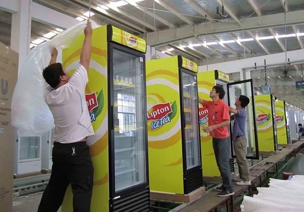 Upright Beverage Display Cooler 1 Glass Door Vertical Showcase Cold Drink/Soft Drink