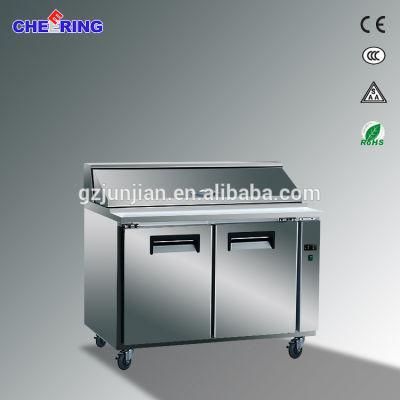 Salad Bar Worktable with Refrigeration Cabinet, Pizza Pre Worktable Workbench