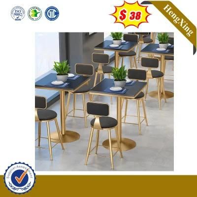 Restaurant Dining Set Marble Table Dining Table Fast Delivery Natural Desk with Metal Legs